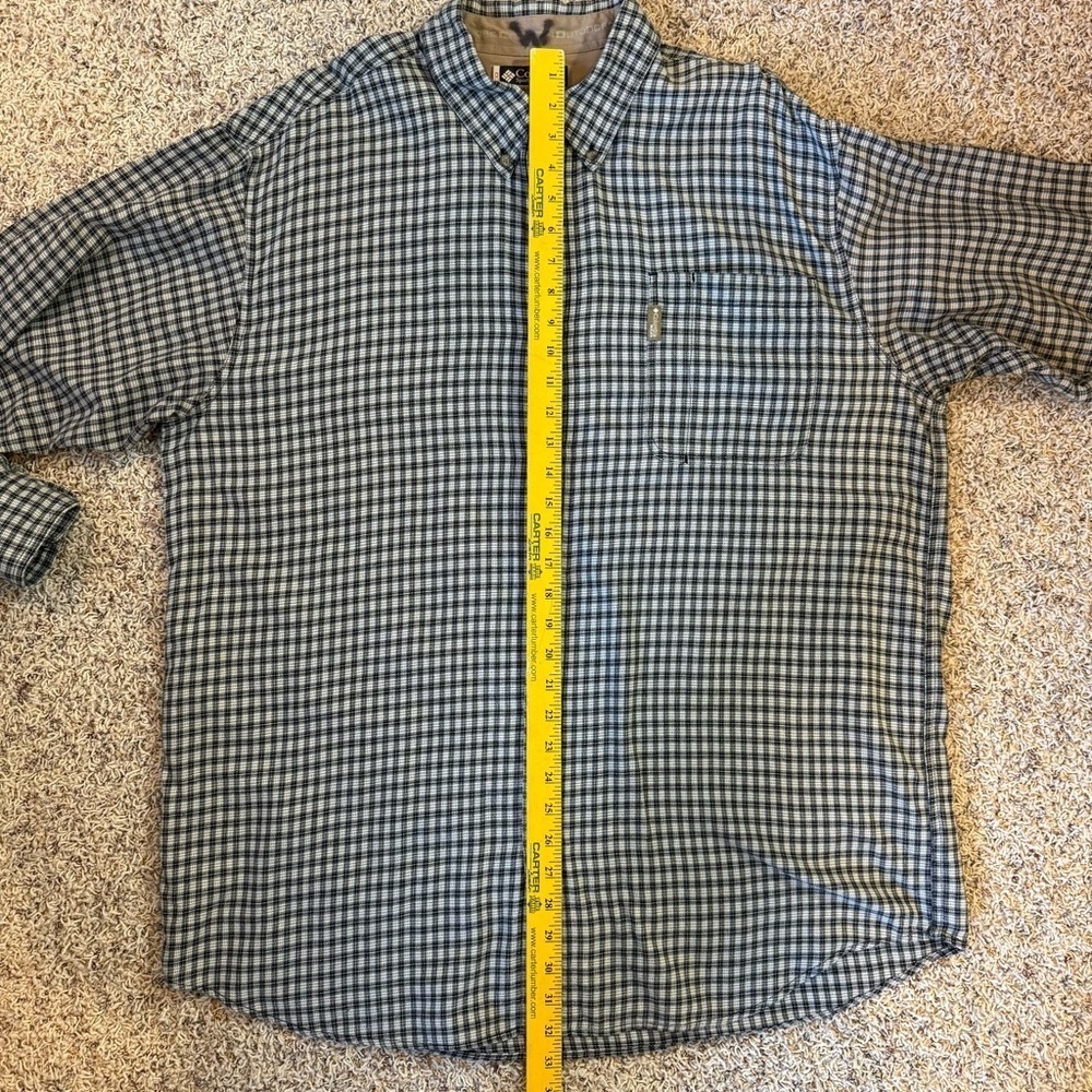Columbia Men’s Button Down Black & Cream Plaid Flannel Long Sleeve Shirt XXL - Picture 10 of 11